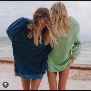 DAILY DRILLS TERRY CLOTH HOODIE DRESS